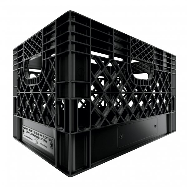 Black Rectangle Milk Crate - Pallet of 96