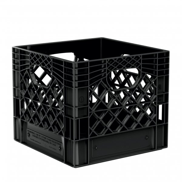 Black Square Milk Crate