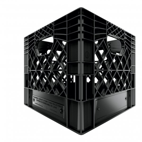 Black Square Milk Crate