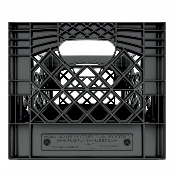 Black Square Milk Crate