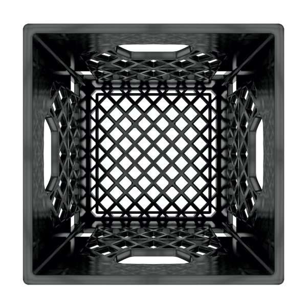 Black Square Milk Crate