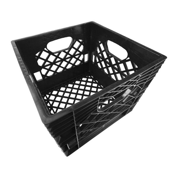 Black Square Milk Crate