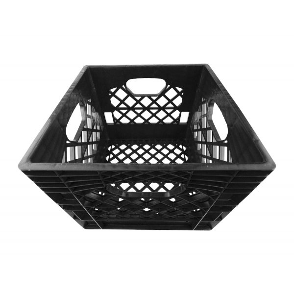 Set of 6 Black Square Milk Crates