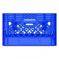 Blue Rectangle Milk Crate