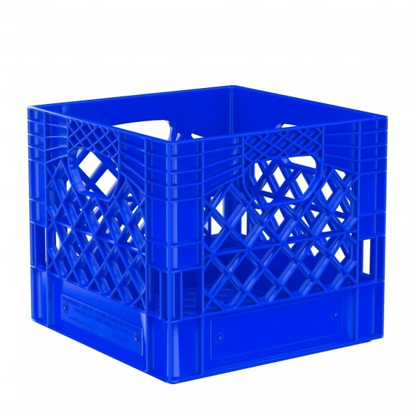 Pallet of 48 Blue Square Milk Crates