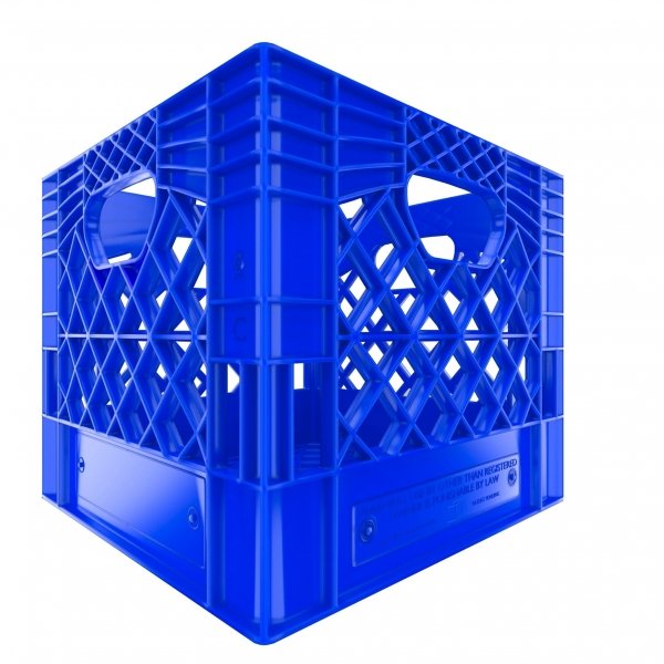 Blue Square Milk Crate