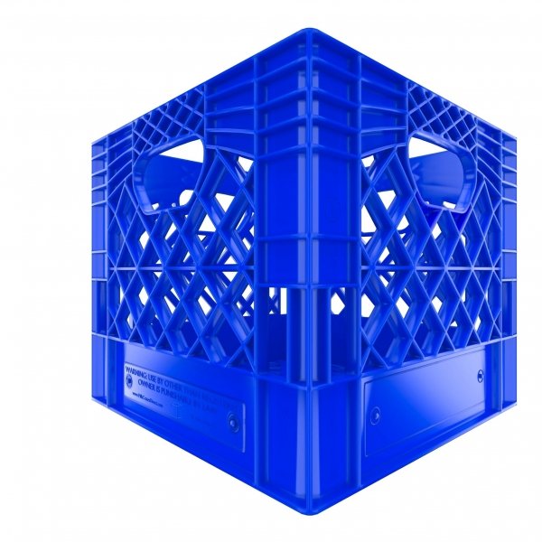 Blue Square Milk Crate