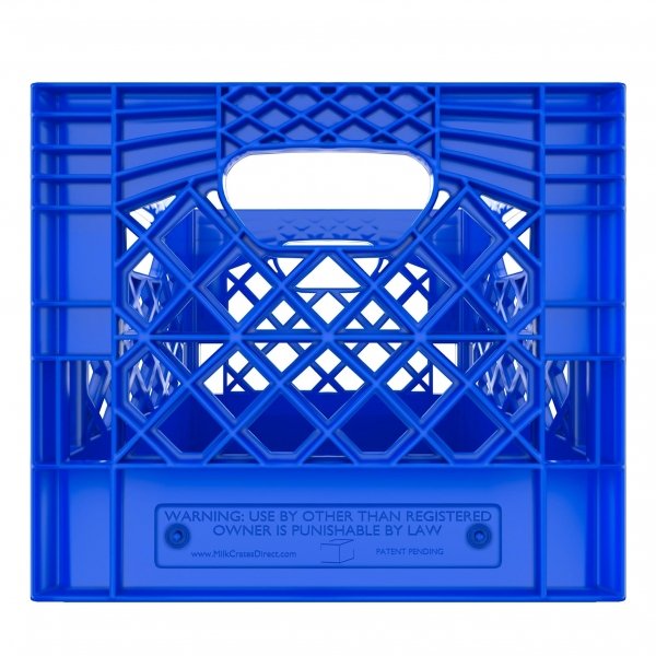 Set of 3 Blue Square Milk Crates