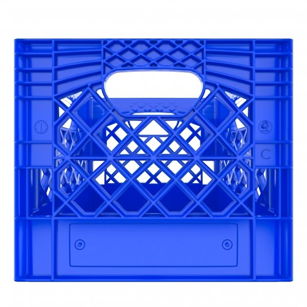 Blue Square Milk Crate