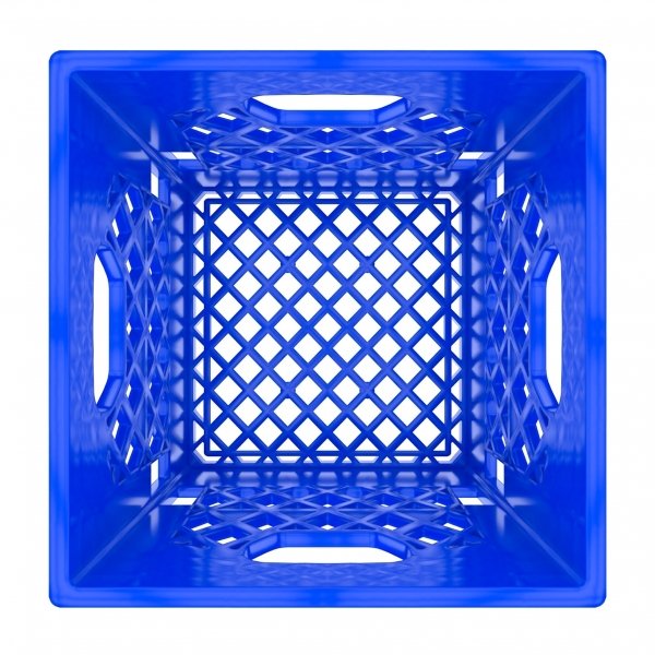 Set of 6 Blue Square Milk Crates