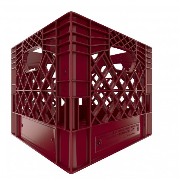 Brown Square Milk Crate