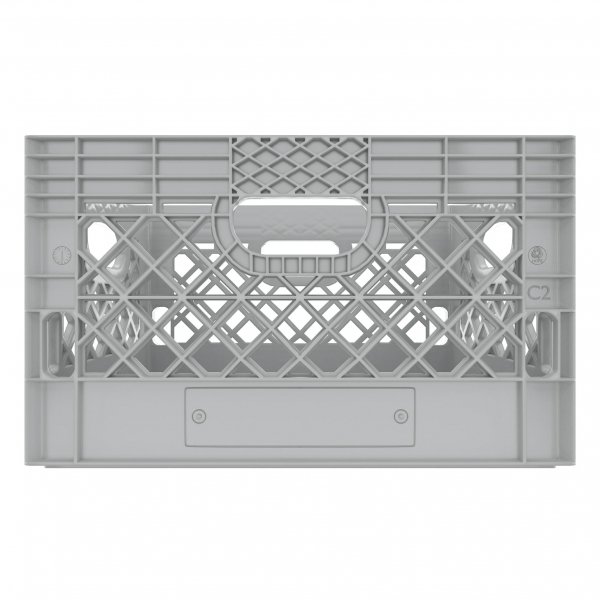 Gray Rectangle Milk Crate