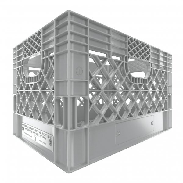 Gray Rectangle Milk Crate