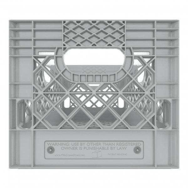 Gray Rectangle Milk Crate