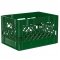 Pallet of 48 Green Rectangular Milk Crates