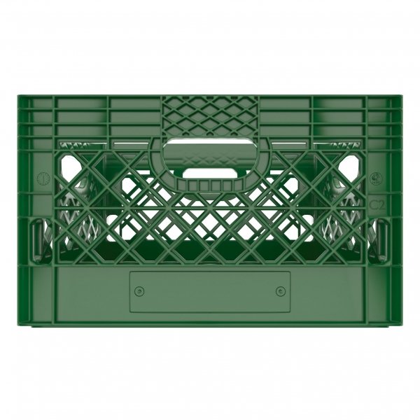 Set of 6 Green Rectangular Milk Crates