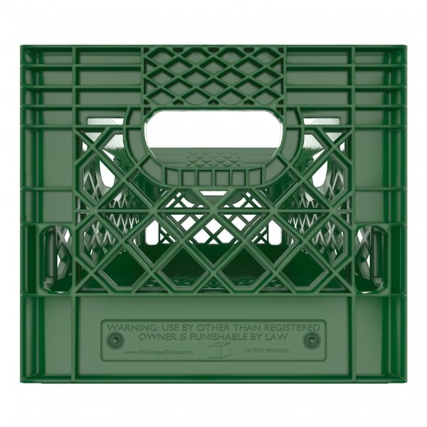 Green Rectangle Milk Crate