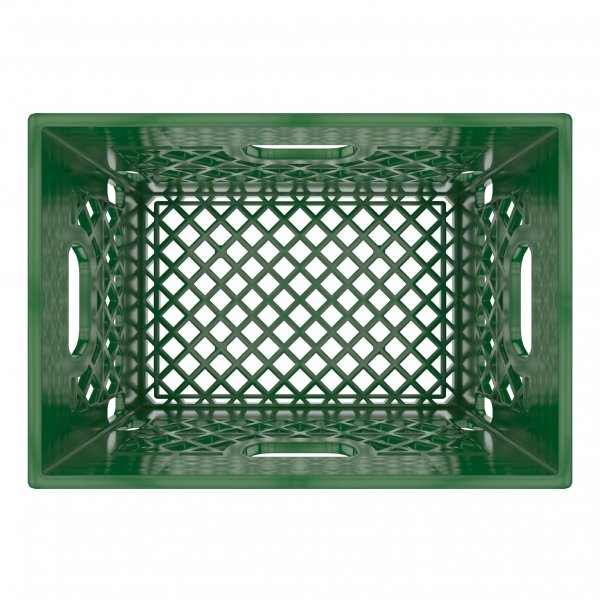 Green Rectangle Milk Crate