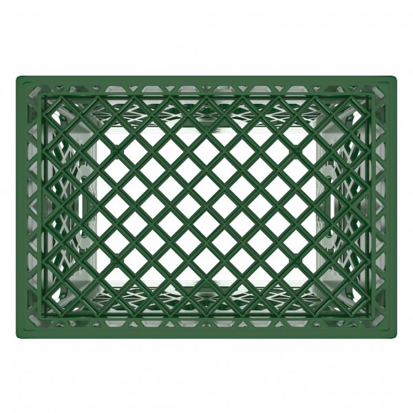 Pallet of 48 Green Rectangular Milk Crates