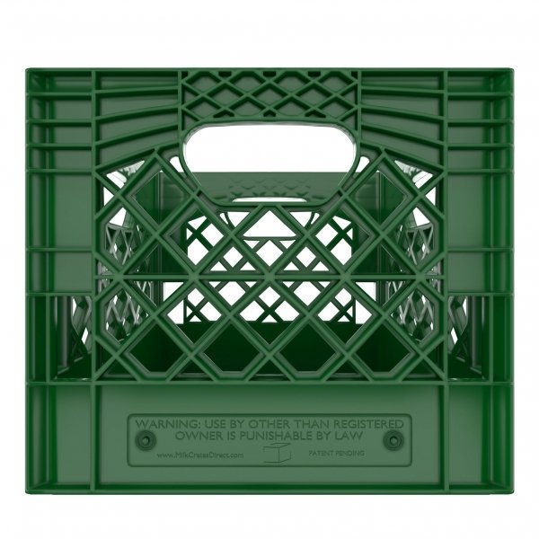 Set of 6 Green Square Milk Crates