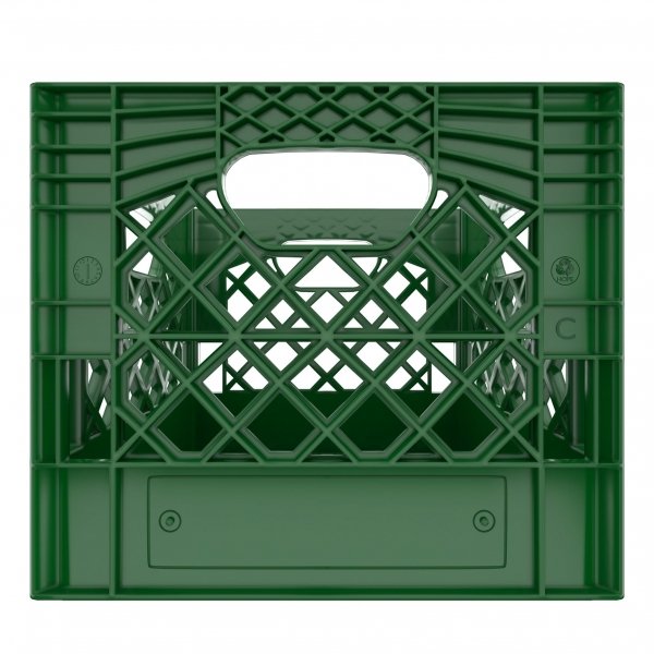 Set of 6 Green Square Milk Crates