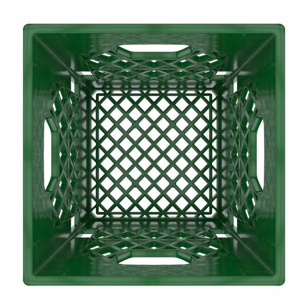 Set of 3 Green Square Milk Crates