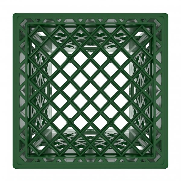 Set of 3 Green Square Milk Crates