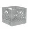 Gray Square Milk Crate