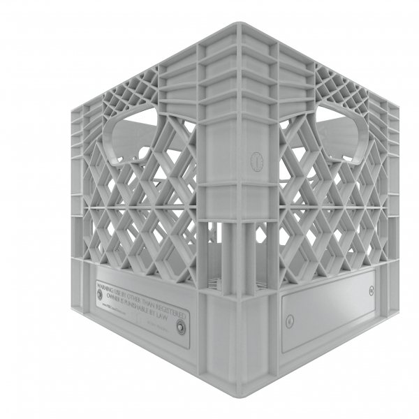 Gray Square Milk Crate