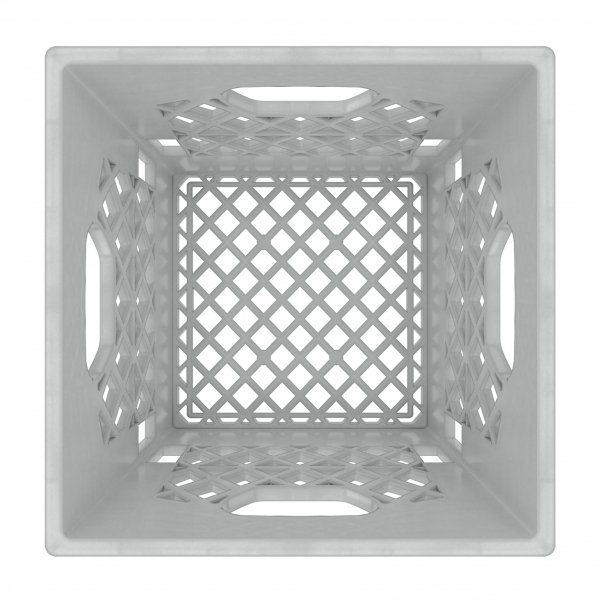 Gray Square Milk Crate