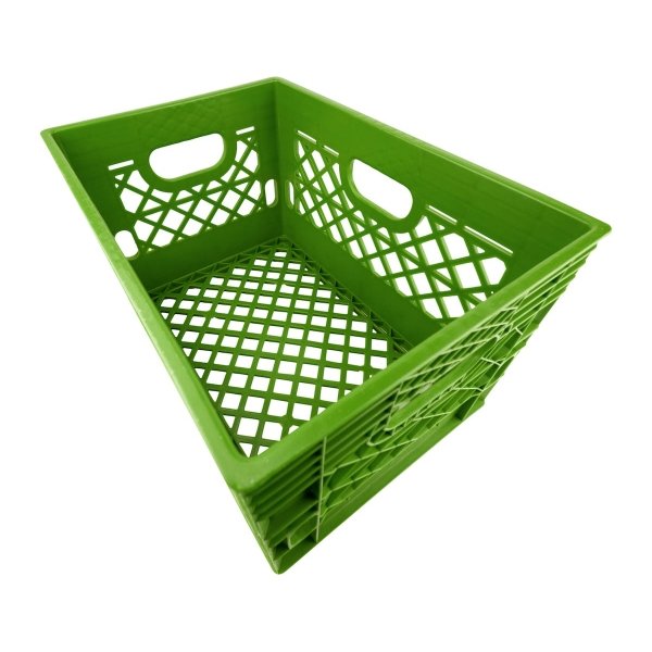 Set of 6 Lime Rectangular Milk Crates
