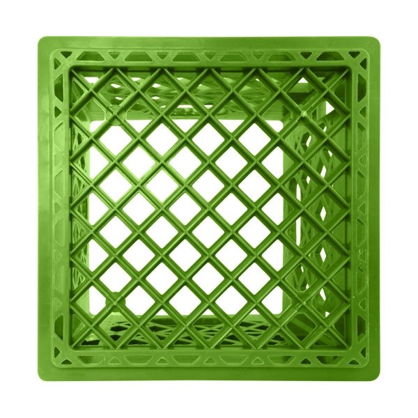 Set of 6 Lime Square Milk Crates