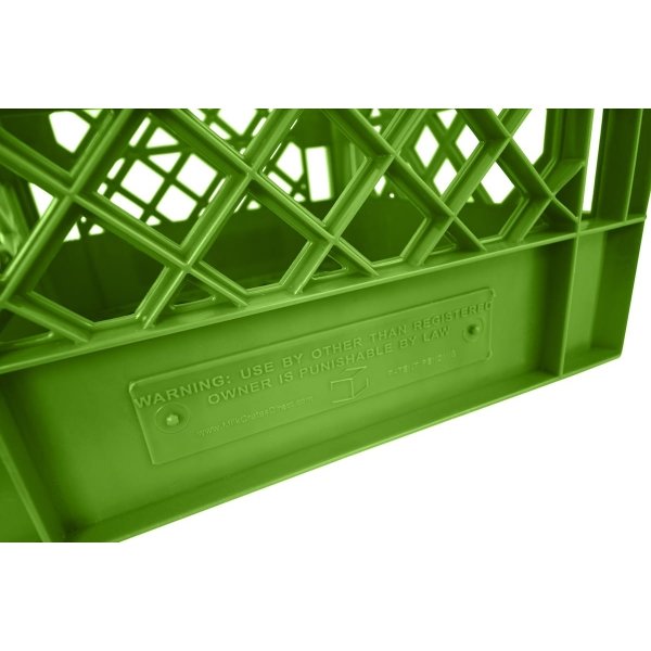 Set of 6 Lime Square Milk Crates