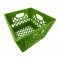 Set of 3 Lime Square Milk Crates