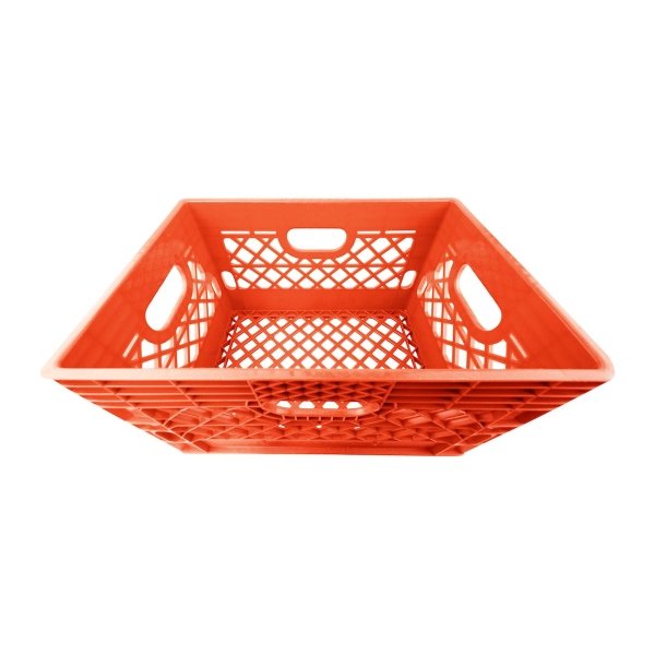 Set of 3 Orange Rectangular Milk Crates