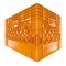 Pallet of 96 Orange Rectangular Milk Crates