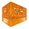 Set of 3 Orange Rectangular Milk Crates