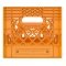 Orange Rectangle Milk Crate