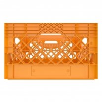 Orange Rectangle Milk Crate