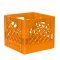 Orange Square Milk Crate