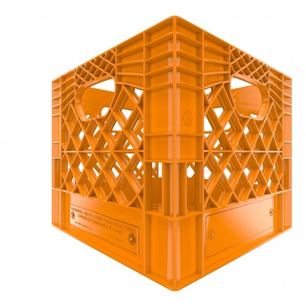 Orange Square Milk Crate