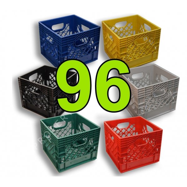 Square Milk Crate (Any Color) - Pallet of 96