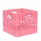 Pallet of 96 Pink Square Milk Crates