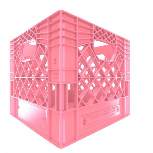 Set of 6 Pink Square Milk Crates