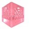 Pallet of 96 Pink Square Milk Crates