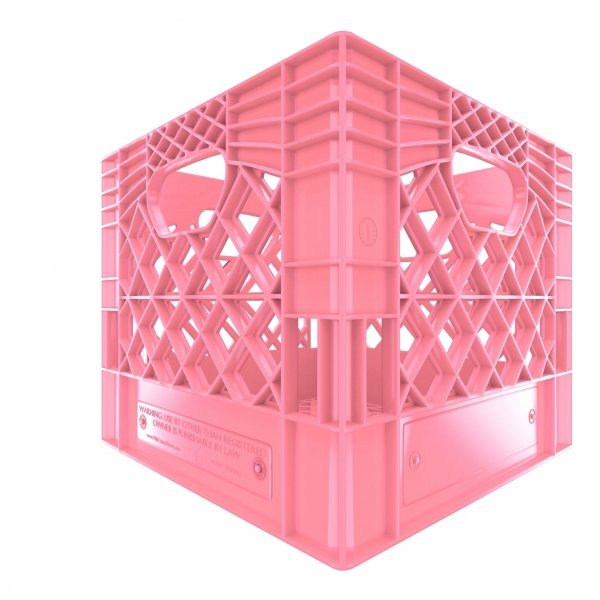 Set of 6 Pink Square Milk Crates