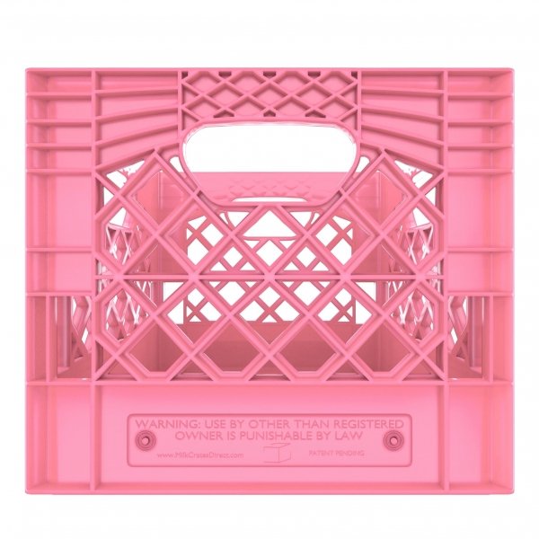 Set of 6 Pink Square Milk Crates