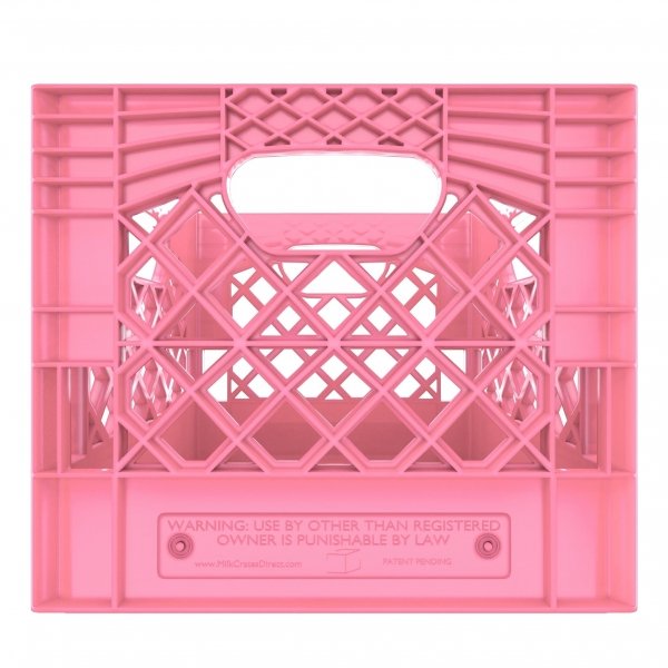 Set of 3 Pink Square Milk Crates