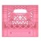 Set of 6 Pink Square Milk Crates