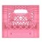 Set of 6 Pink Square Milk Crates